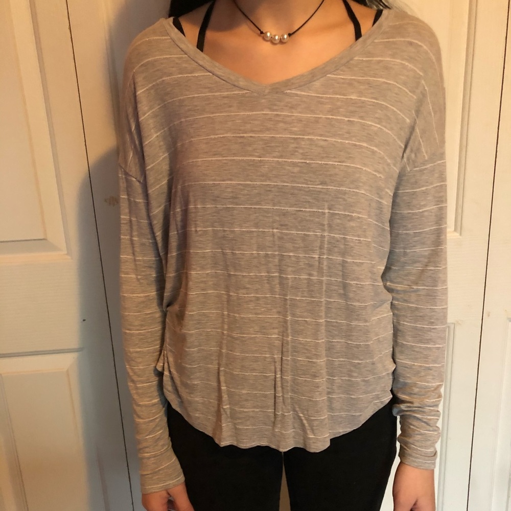 Mossimo Supply Co striped long sleeve v neck